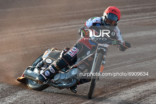 Jack Smith (Guest) of Belle Vue Cool Running Colts in action during the National Development League match between Belle Vue Aces and Eastbou...