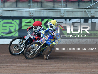 Sam McGurk of Belle Vue Cool Running Colts  during the National Development League match between Belle Vue Aces and Eastbourne Seagulls at t...