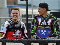 Jack Smith (Guest) of Belle Vue Cool Running Colts and Richard Andrews (Captain) of Eastbourne Seagulls during the National Development Leag...