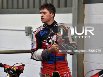 Ben Woodhull (Captain) of Belle Vue Cool Running Colts during the National Development League match between Belle Vue Aces and Eastbourne Se...