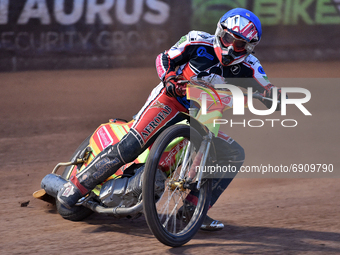 Ben Woodhull (Captain) of Belle Vue Cool Running Colts  during the National Development League match between Belle Vue Aces and Eastbourne S...