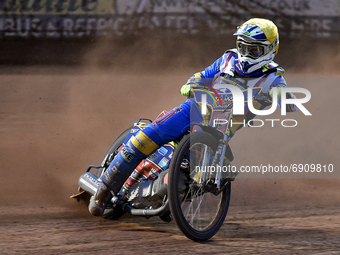 Nathan Ablitt of Eastbourne Seagulls   during the National Development League match between Belle Vue Aces and Eastbourne Seagulls at the Na...