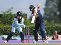 Robbie White of Middlesex bats during the Royal London One Day Cup match between Middlesex County Cricket Club and Durham County Cricket Clu...
