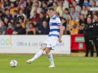   QPRs Rob Dickie on the ball  during the Pre-season Friendly match between Cambridge United and Queens Park Rangers at the R Costings Abbey...