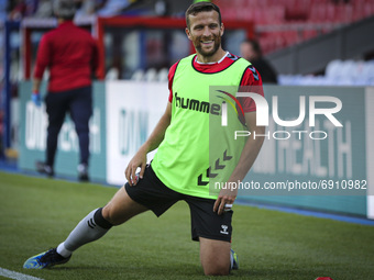   Adam Matthews of Charlton Athletic warms up during the Pre-season Friendly match between Crystal Palace and Charlton Athletic at Selhurst...