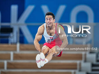 Eddy Yusof  of Switserland during mens all around final in Artistic  Gymnastics final at the Tokyo Olympics at Ariake Gymnastics Centre, Tok...