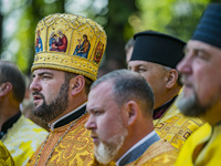 Bishop of the Orthodox Church of Kiev attends a ceremony during the celebrations of the Day of Baptism of Kievan Rus in Kiev. The Baptism of...