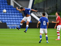 Oldham Athletic's Harrison McGahey  during the Pre-season Friendly match between Oldham Athletic and Crewe Alexandra at Boundary Park, Oldha...