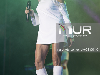 Ana Torroja during the performance at Noches del Botanico music festival  on July 28  2021 in Madrid, Spain. (
