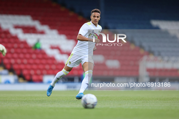 Rodrigo Moreno of Leeds United chases the ball during the Pre-season Friendly match between Blackburn Rovers and Leeds United at Ewood Park,...