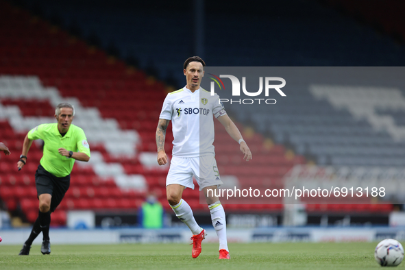 Robin Koch of Leeds United watches on during the Pre-season Friendly match between Blackburn Rovers and Leeds United at Ewood Park, Blackbur...