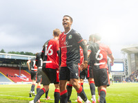Connor McBride scores his team's first goal during the Pre-season Friendly match between Blackburn Rovers and Leeds United at Ewood Park, Bl...