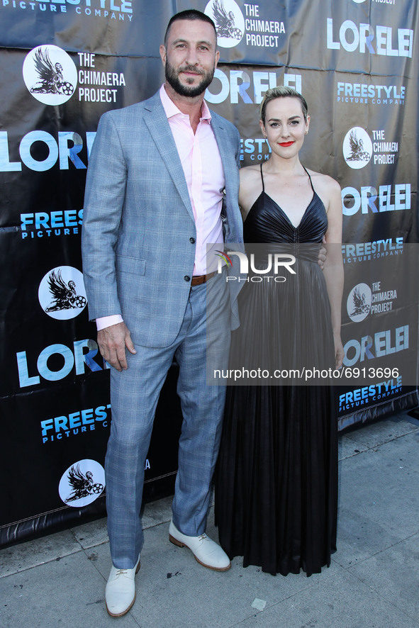LOS ANGELES, CALIFORNIA, USA - JULY 28: Actor Pablo Schreiber and actress Jena Malone arrive at the Los Angeles Premiere Of Vertical Enterta...