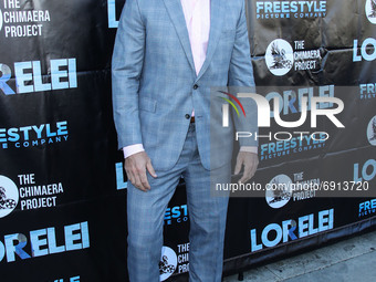 LOS ANGELES, CALIFORNIA, USA - JULY 28: Actor Pablo Schreiber arrives at the Los Angeles Premiere Of Vertical Entertainment's 'Lorelei' held...