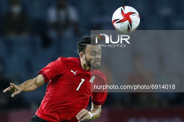 (7) Salah MOHSEN of Team Egypt in action during the Men's Group C match between Australia and Egypt on day five of the Tokyo 2020 Olympic Ga...
