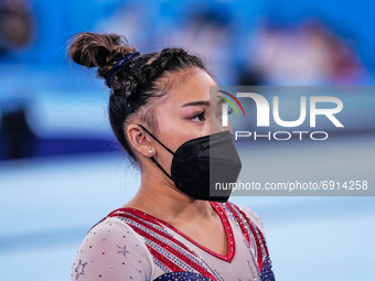 Grace Mccallum of United States of America during the all around artistic gymnastics final at the Olympics at Ariake Gymnastics Centre, Toky...