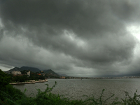 Monsoon Rain Clouds Are Hovering Over The Hill In Ajmer, Rajasthan, India On 31 July 2021.  (