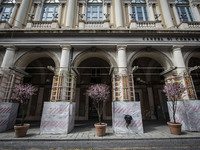 Typical arcades of L'Aquila on April 1, 2014, severely damaged by the earthquake of 6 April 2009. The April 6, 2014 will be celebrated the 5...