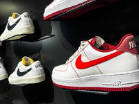 Nike shoes are seen in the store in Krakow, Poland on August 26, 2021. (