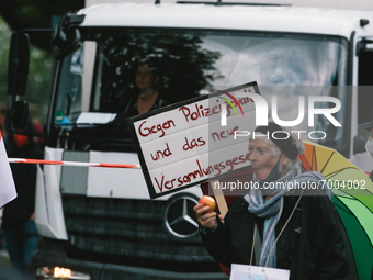 a protester with sign of 
