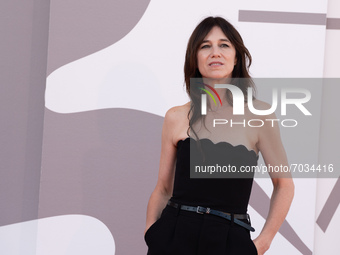 Charlotte Gainsbourg attends the red carpet of the movie ''Sundown'' during the 78th Venice International Film Festival on September 05, 202...