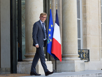 FRANCE – PARIS – POLITICS – GOVERNMENT - COUNCIL OF MINISTERS - French Junior Minister of Relations with the Parliament Marc Fesneau leaves...