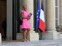 FRANCE – PARIS – POLITICS – GOVERNMENT - COUNCIL OF MINISTERS - French Labour Minister Elisabeth Borne leaves The Elysee Presidential Palace...