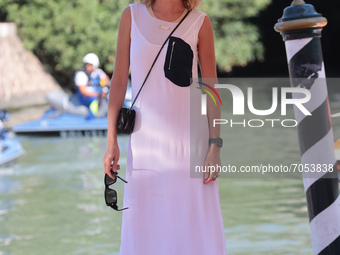 Stefania Rocca during the 78th Venice International Film Festival on September 11, 2021 in Venice, Italy. (
