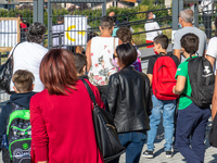 Students back to school in Rieti, Italy on 13 September 2021. 
The new school year has begun for students in Lazio. September 13th, the fir...