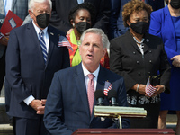 House Republican Leader Kevin McCarthy(R-CA) speaks during a special event about 9/11 Remembrance Ceremony, today on September 13, 2021 at E...