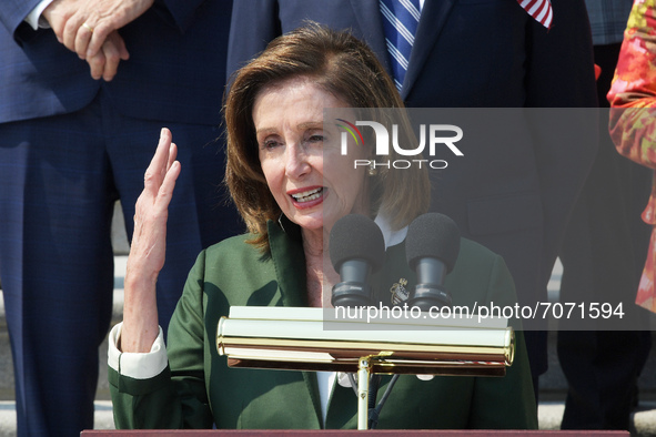 House Speaker Nancy Pelosi(D-CA) speaks during a special event about 9/11 Remembrance Ceremony, today on September 13, 2021 at East Front Ce...
