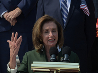 House Speaker Nancy Pelosi(D-CA) speaks during a special event about 9/11 Remembrance Ceremony, today on September 13, 2021 at East Front Ce...