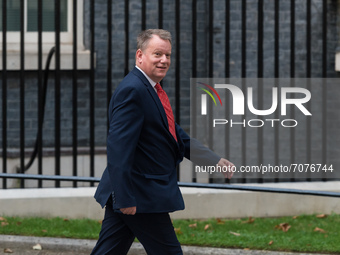 LONDON, UNITED KINGDOM - SEPTEMBER 15, 2021: Minister of State at the Cabinet Office Lord Frost leaves 10 Downing Street as British Prime Mi...