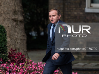 LONDON, UNITED KINGDOM - SEPTEMBER 15, 2021: Secretary of State for Environment, Food and Rural Affairs George Eustice arrives in Downing St...
