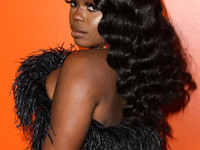 BEVERLY HILLS, LOS ANGELES, CALIFORNIA, USA - SEPTEMBER 16: Singer Dreezy arrives at the MARCELL VON BERLIN Spring/Summer 2021 Runway Fashio...