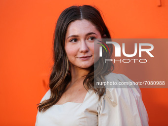 BEVERLY HILLS, LOS ANGELES, CALIFORNIA, USA - SEPTEMBER 16: Actress Emma Kenney arrives at the MARCELL VON BERLIN Spring/Summer 2021 Runway...