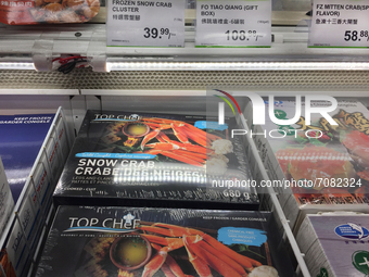 Frozen crab at a grocery store in Toronto, Ontario, Canada on September 16, 2021. Canada's inflation rate reached 4.1% in August, highest si...