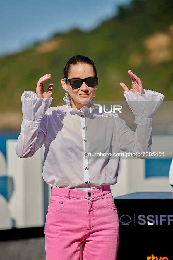 The French actress Marion Cotillard attends the Bigger Than Us Photocall at the 69th San Sebastian Film Festival. The actress will be awarde...