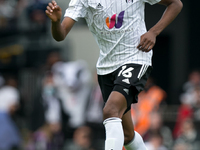 Tosin Adarabioyo of Fulham controls the ball during the Sky Bet Championship match between Fulham and Reading at Craven Cottage, London on S...