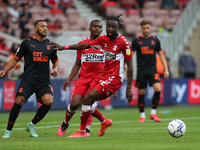 Middlesbrough's James Léa Siliki breaks through against Blackpool  during the Sky Bet Championship match between Middlesbrough and Blackpoo...