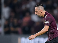 Franck Ribery of US Salernitana 1919 with number seven on the left side of his head during the Serie A match between US Salernitana 1919 and...