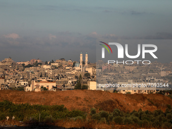  A general view shows Beit Lahiya city in the northern Gaza Strip, on September 19, 2021.
 (