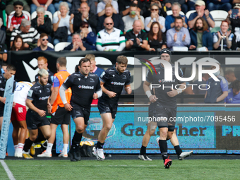   Will Welch of Newcastle Falcons leads his team out for the Gallagher Premiership match between Newcastle Falcons and Harlequins at Kingst...