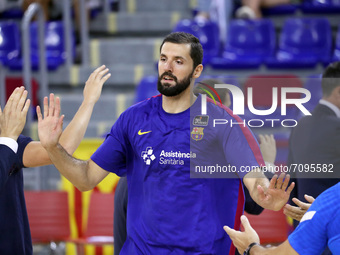 Nikola Mirotic during the match betwen FC Barcelona and UCAM Murcia CB, corresponding to the week 1 of the Liga Endesa, played at the Palau...