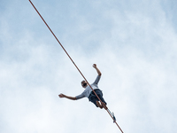 On September 18, 2021, French highliner Nathan Paulin will perform on a 70-meter-high, 670-meter-long slackline between the Eiffel Tower and...