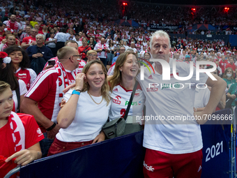 Trener Vital Heynen during the CEV Eurovolley 2021 match between Poland v Serbia, in Katowice, Poland, on September 19, 2021. (