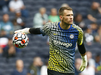 London, England - August 19:Chelsea's Marcus Bettinelli during the pre-match warm-up   during Premier League between Tottenham Hotspur and C...