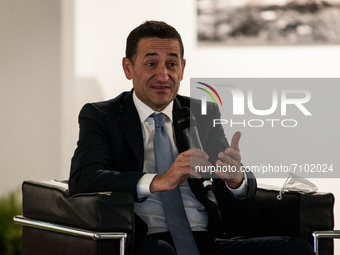 Umberto Lebruto during the press conference for the presentation of the redevelopment project of Piazza dei Cinquecento, in Rome, Italy, on...