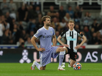 Leeds United's Patrick Bamford takes the knee    during the Premier League match between Newcastle United and Leeds United at St. James's Pa...