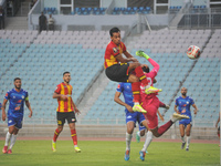 Rached Arfaoui (3) of Esperance Sportif Tunis  in action during the final match of Tunisian football super cup between Esperance Sportive de...